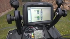 Navihalter an der Scheibenverstellung links und Navi Garmin Zumo 390 - absolut virbrationsfrei 